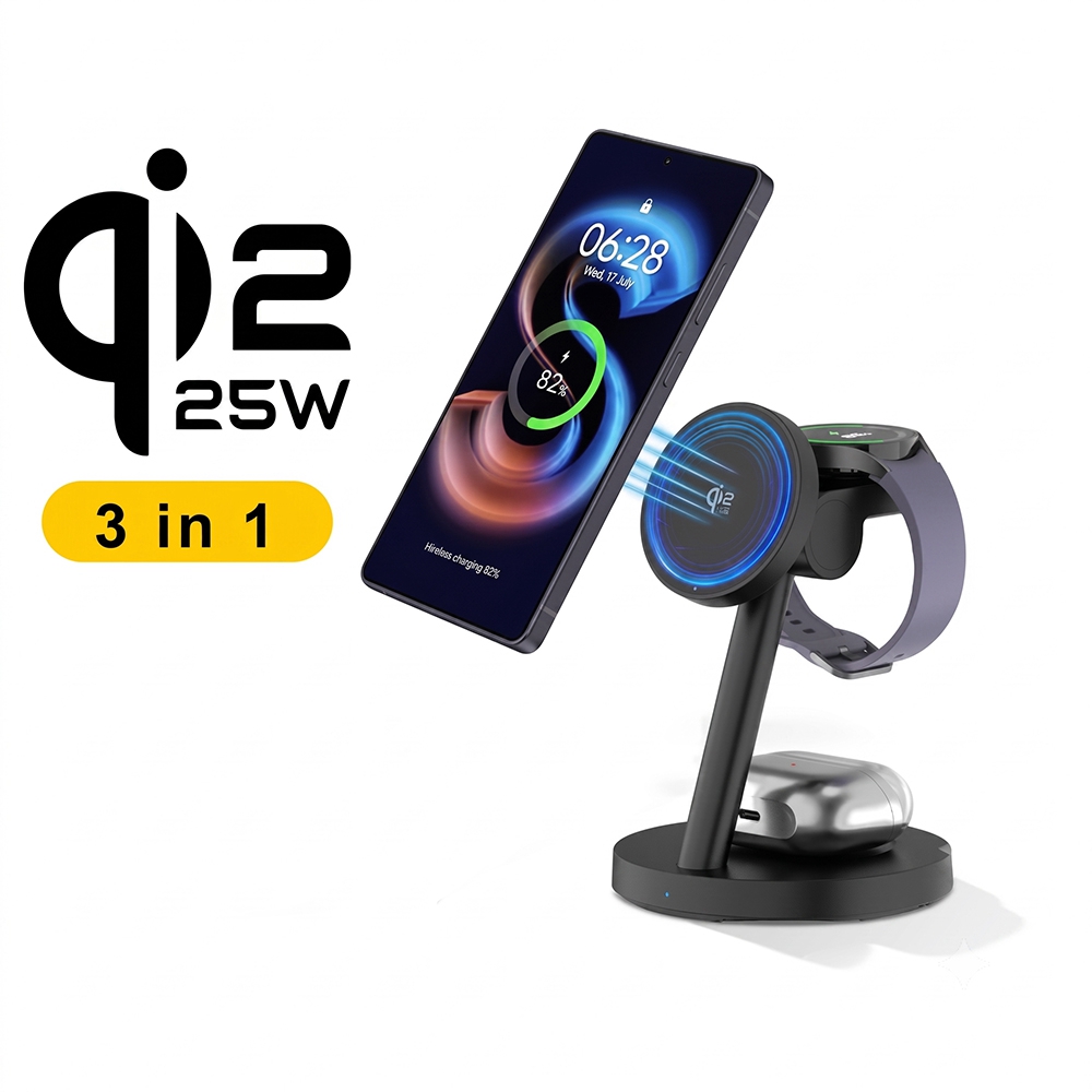 Smartwatch Apple Watch - Беспроводная зарядная станция 3-в-1 Qi2.2 25