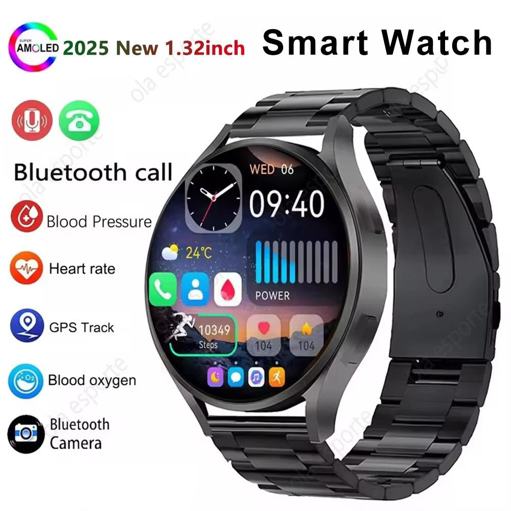 Smartwatch Health Watches For Women - Новые умные часы 1,32-дюймовый HD AMOLED-экран
