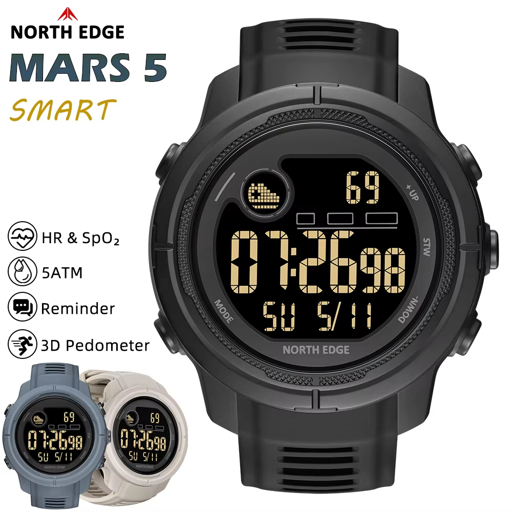 Smartwatch Watches For Men Digital - NORTH EDGE NEW MARS 5, мужские