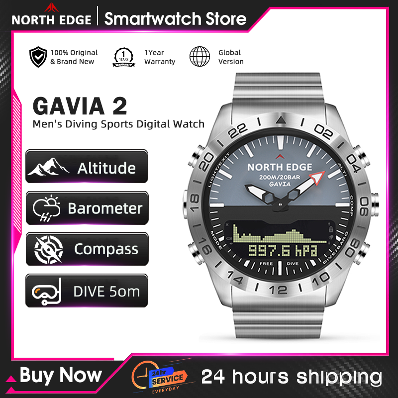 Smartwatch Watches For Men Digital - Мужские часы для дайвинга NORTH EDGE,