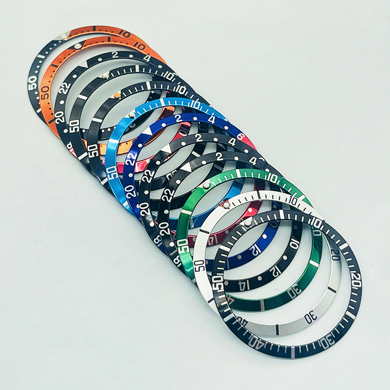 Watch Bezel Insert - 36,5 мм, изогнутая алюминиевая рамка для