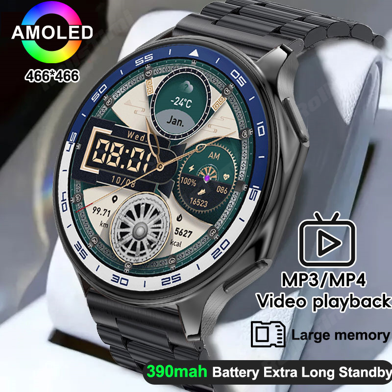 Smartwatch Professional Watches For Men - 1,43 AMOLED Смарт-часы 3D Surround Vision