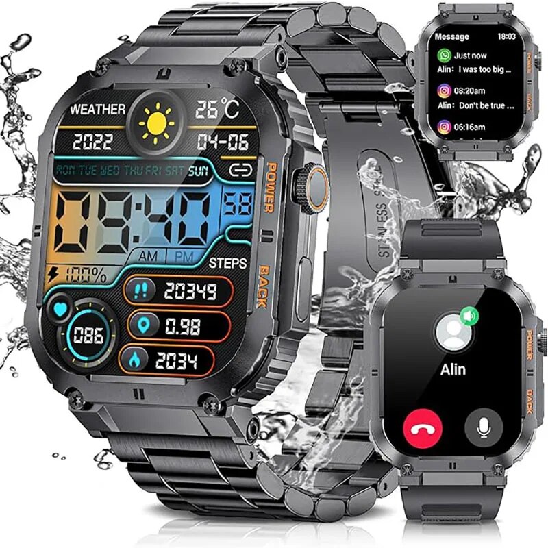 Smartwatch Watches For Men Digital - Смарт-часы LIGE мужские спортивные водонепроницаемые с