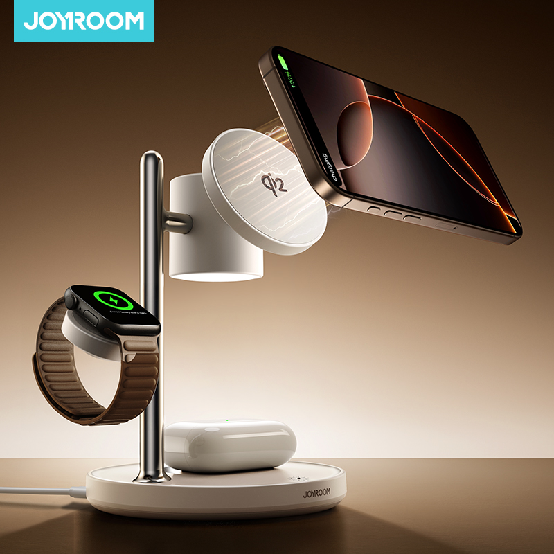 Smartwatch Apple Watch - Магнитная зарядная станция Joyroom 4-в-1 для