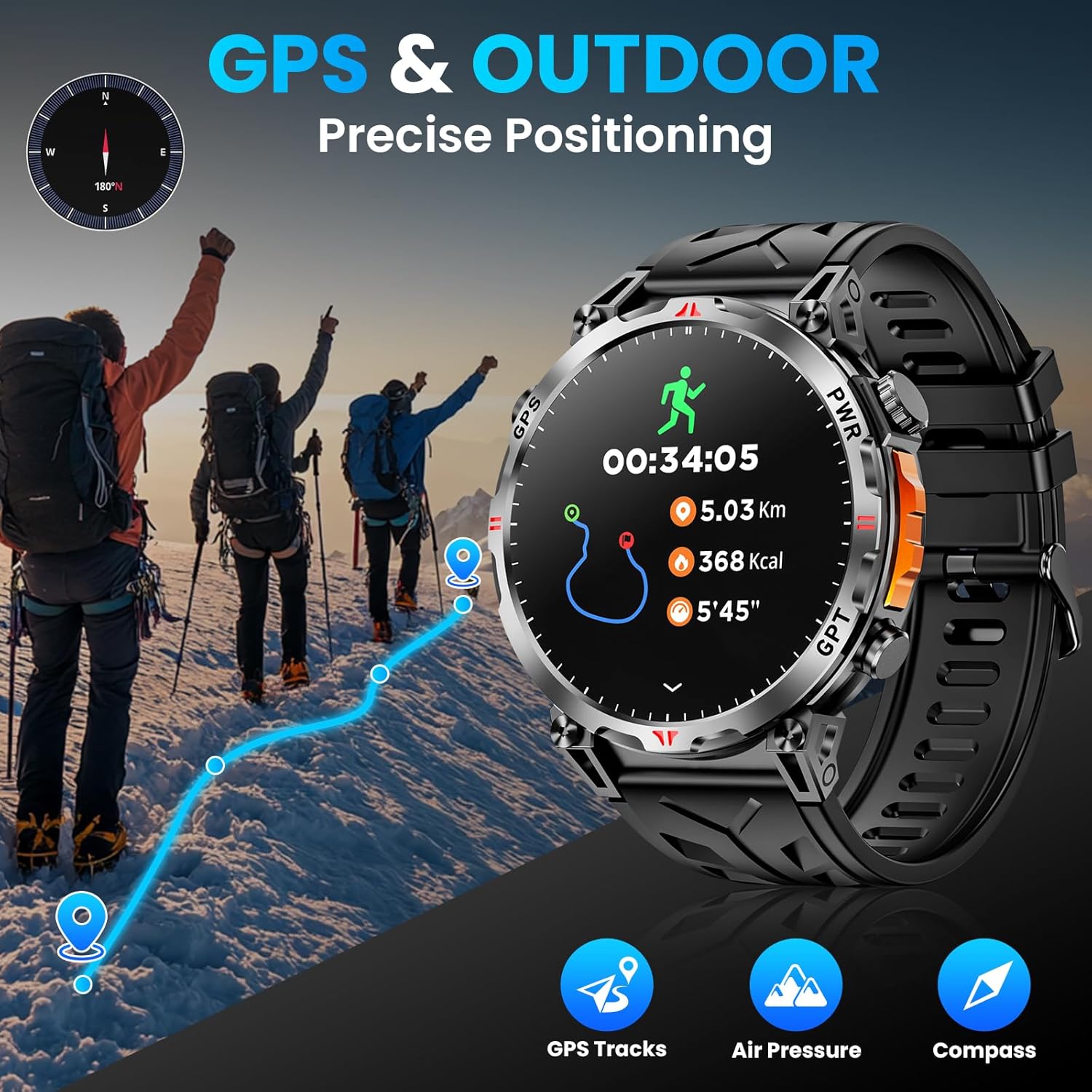 Новые военные смарт-часы 2026  – обзор и цена Smartwatch Professional Watches For Men