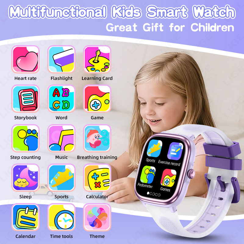 Детские умные часы LIGE, 1,83  – обзор и цена Smartwatch Watches For Girls Kids
