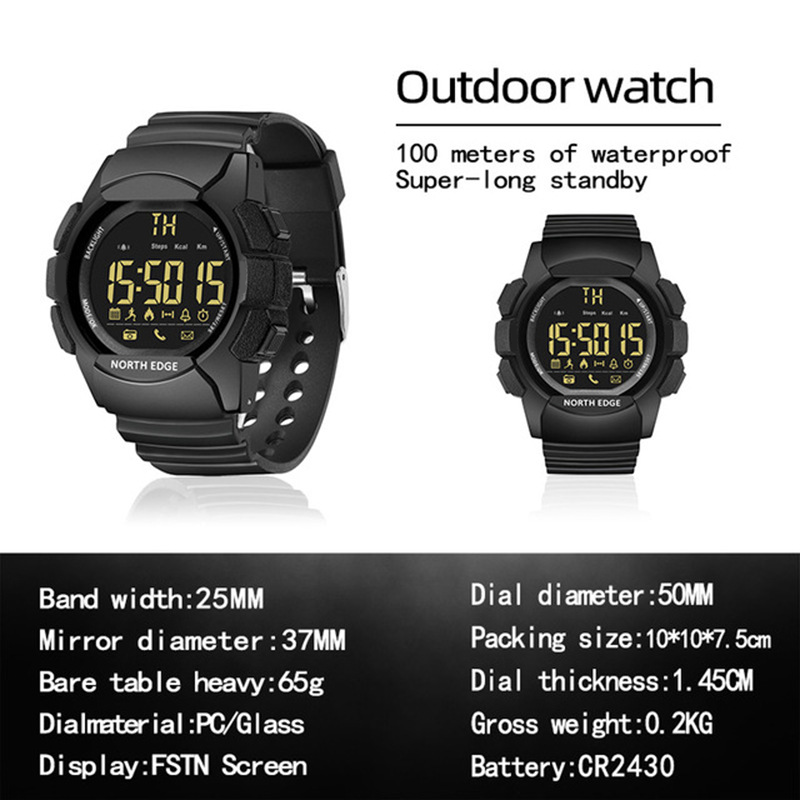 Смарт-часы NORTH EDGE AK 100M  – обзор и цена Smartwatch Watches For Men Digital