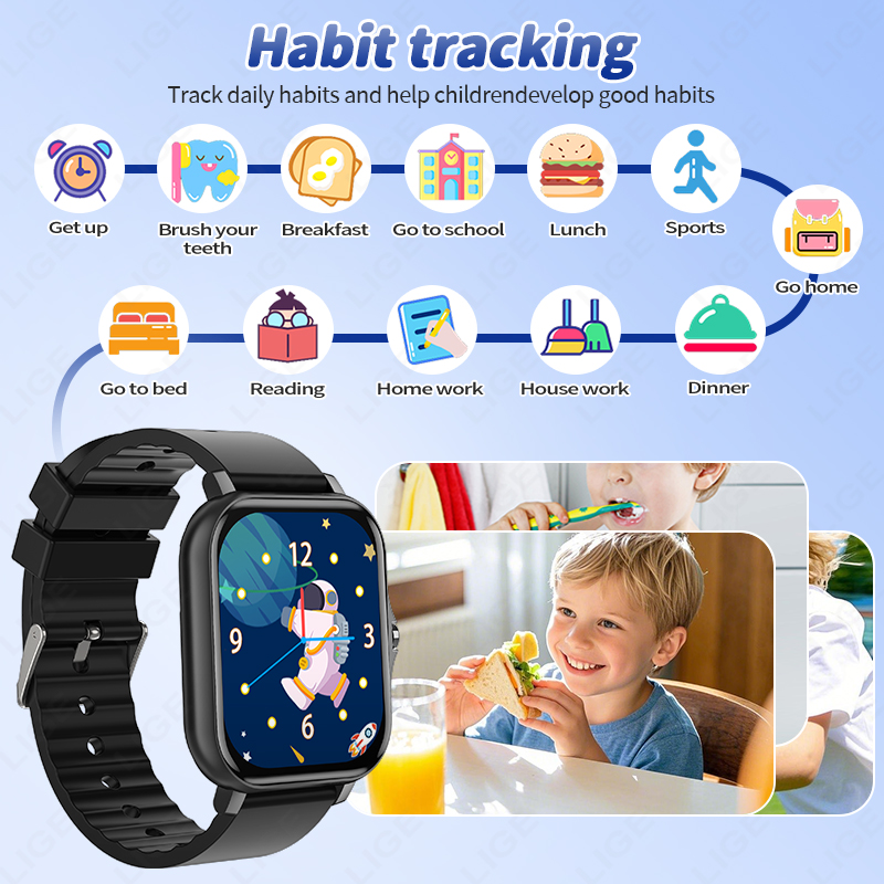 LIGE 2025 Звуковые книги Детск – обзор и цена Smartwatch Watches For Girls Kids