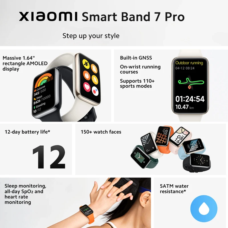 Xiaomi Smart Band 7 Pro 1,64 д – обзор и цена Smartwatch Watches With Bluetooth