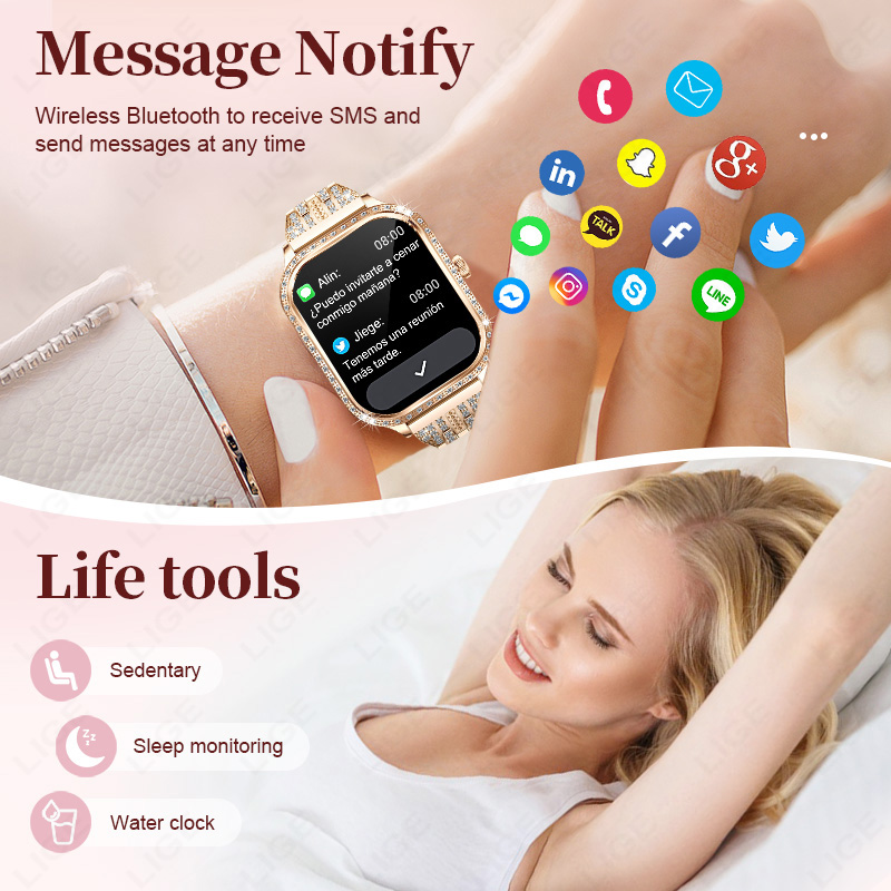 Смарт-часы LIGE для женщин, во – обзор и цена Watches Ladies Smartwatch